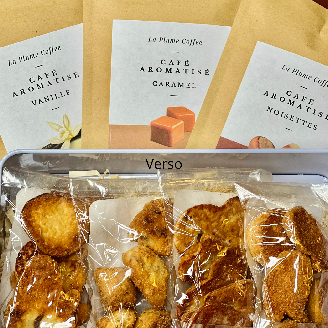 Boîte à biscuits métallique "Délices de noël"