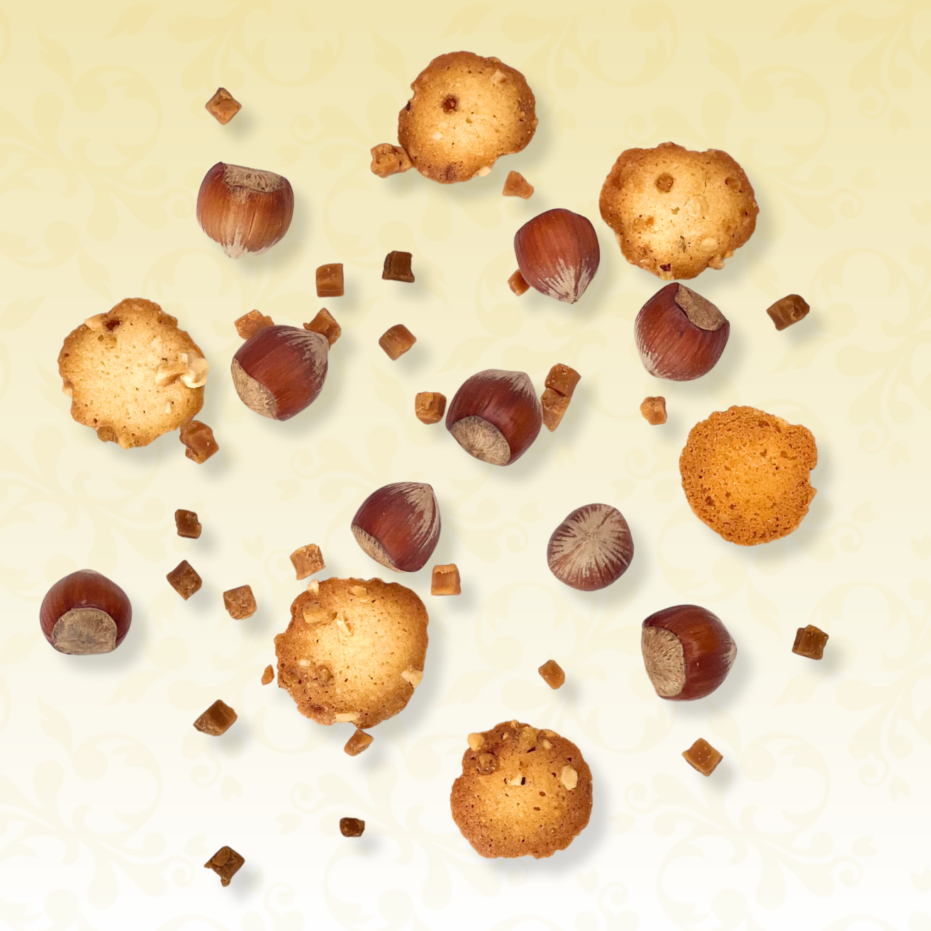 Palets caramel et éclats de noisette