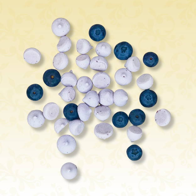 Meringues gouttes myrtille