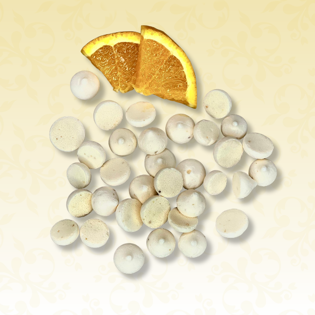 Meringues gouttes orange